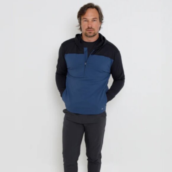 Sandor Hoodie - Black/Dark Oval Y BYU Hooded 1/4 Zip Jacket - AndersonOrd - Picture 8 of 9